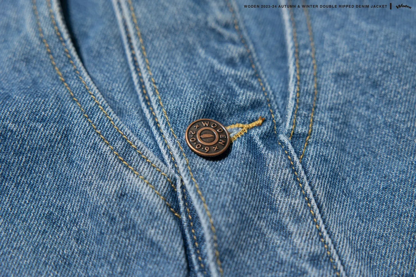 WODEN 2023-24 Autumn & Winter 008 Double Ripped Denim Jacket