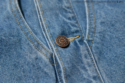 WODEN 2023-24 Autumn & Winter 008 Double Ripped Denim Jacket