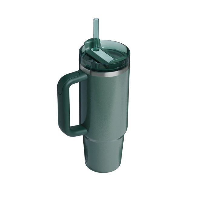 STANLEY 吸管隨手杯2.0 0.88L 錘紋綠