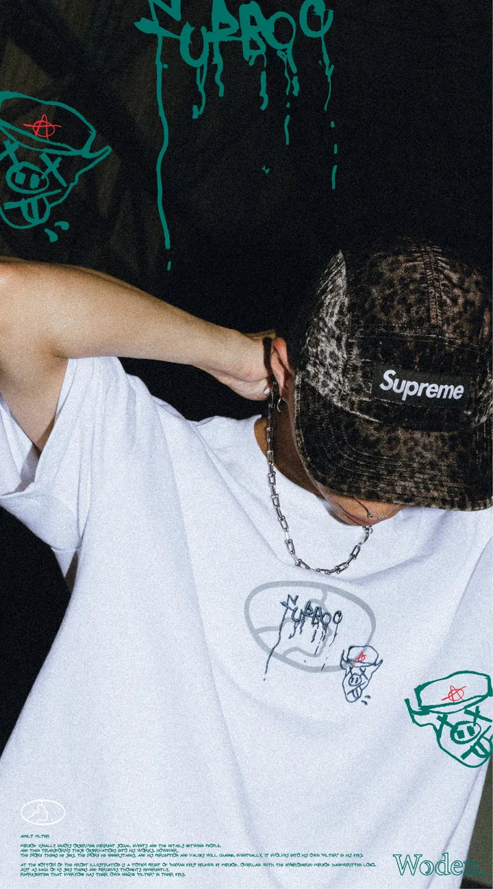WODEN 2024 Spring & Summer 060 Furbo9 Face LOGO Tee
