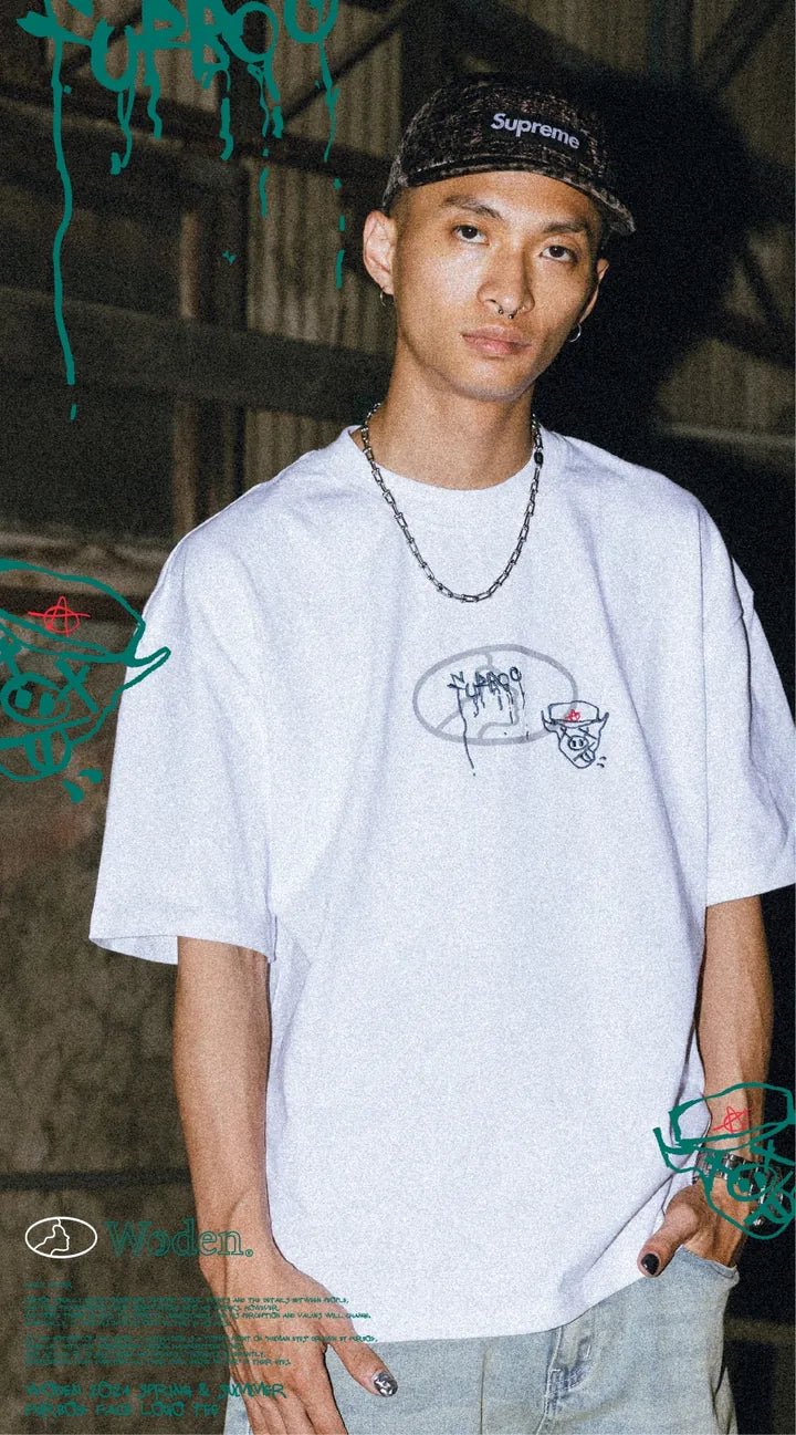 WODEN 2024 Spring & Summer 060 Furbo9 Face LOGO Tee