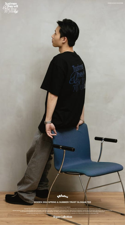 WODEN 2024 Spring & Summer 004 Trust Slogan Tee
