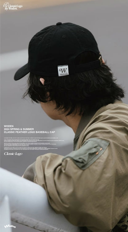 WODEN 2024 Spring & Summer 003 Classic Feather LOGO Baseball Cap