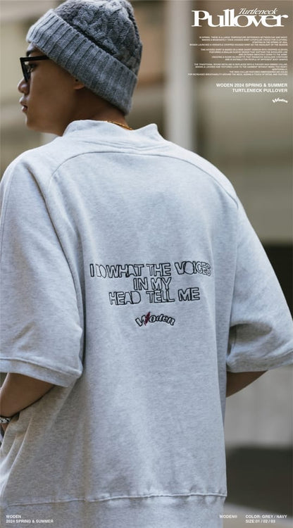 WODEN 2024 Spring & Summer 001 Turtleneck Pullover 灰色款