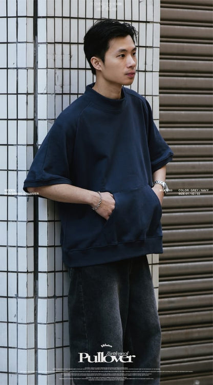 WODEN 2024 Spring & Summer 001 Turtleneck Pullover 海軍藍款
