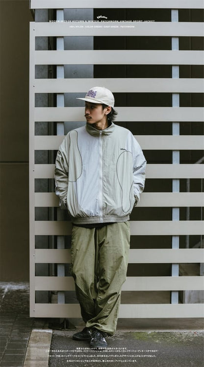 WODEN 2023-24 Autumn & Winter 001 Patchwork Vintage Sport Jacket 淺綠