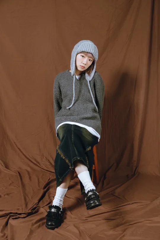 YOKO 抽鬚刷色窄裙
