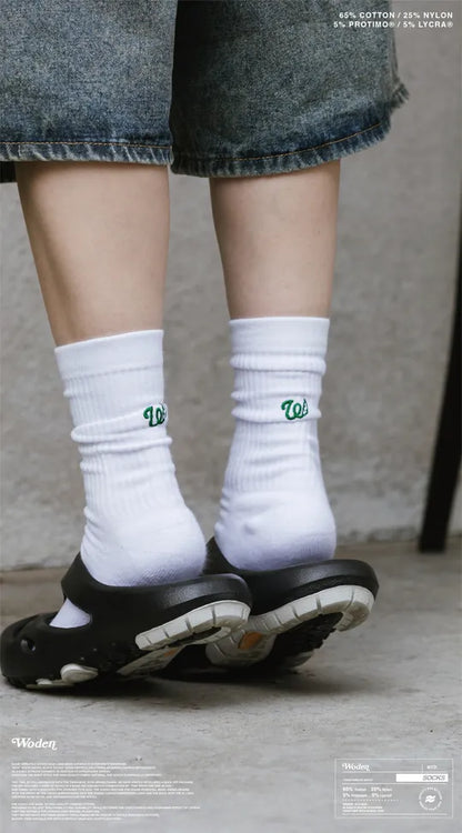 WODEN 2024 Spring & Summer 030 3Pac W LOGO Socks Set