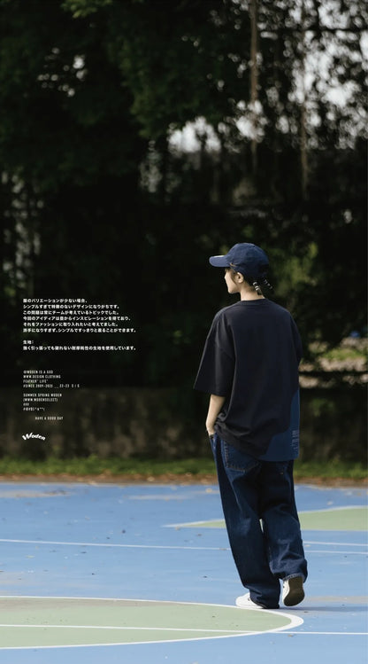 WODEN 2023 Spring & Summer Patchwork Stitching tee
