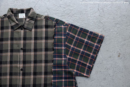 WODEN 2023 Spring & Summer 028 Asymmetrical Check Shirt