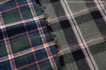 WODEN 2023 Spring & Summer 028 Asymmetrical Check Shirt