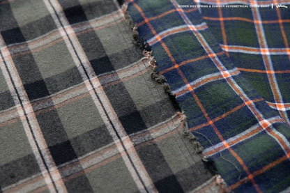 WODEN 2023 Spring & Summer 028 Asymmetrical Check Shirt