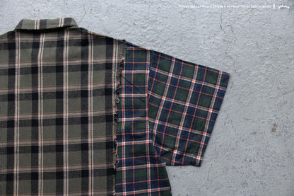 WODEN 2023 Spring & Summer 028 Asymmetrical Check Shirt