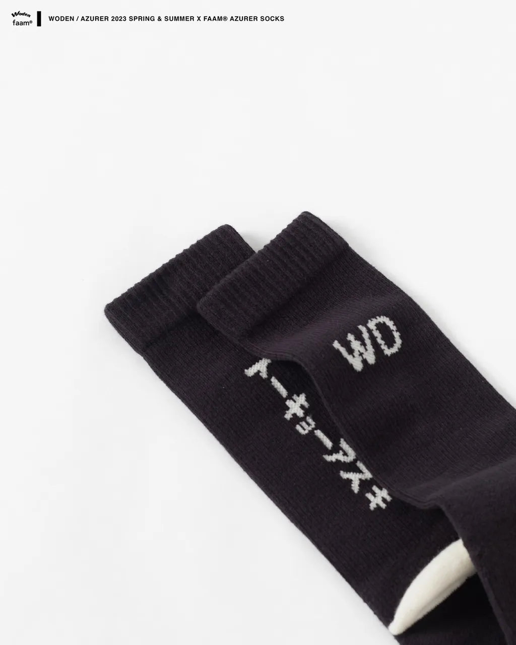 WODEN / Azurer 2023 Spring & Summer X faam® Azurer Socks 黑色