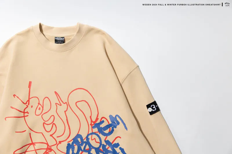 WODEN 2024 Fall & Winter 008 Furbo9 illustration Sweatshirt