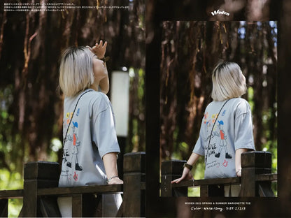 WODEN 2023 Spring & Summer 052 Marionette tee 灰色