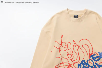 WODEN 2024 Fall & Winter 008 Furbo9 illustration Sweatshirt