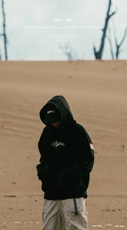 WODEN® / sense® 2023 Autumn & Winter 049 Wash LOGO Hoodie