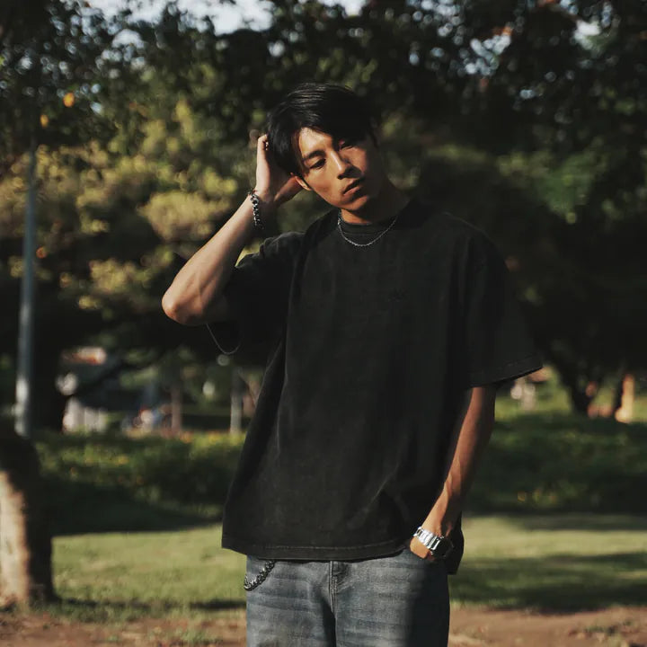 P.B.P - EMBROIDERY LOGO TEE 水洗款