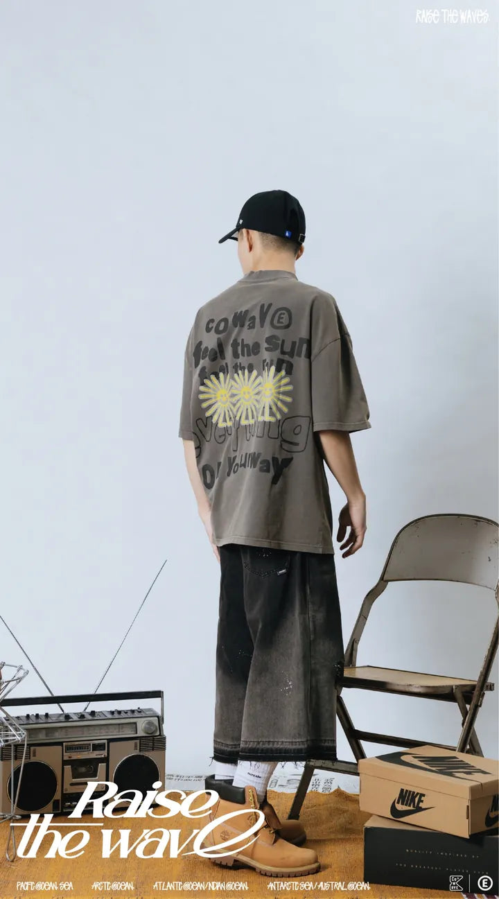 COWAVE 24SS Sunny man font tee