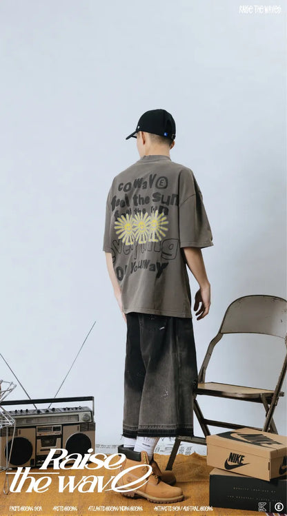 COWAVE 24SS Sunny man font tee