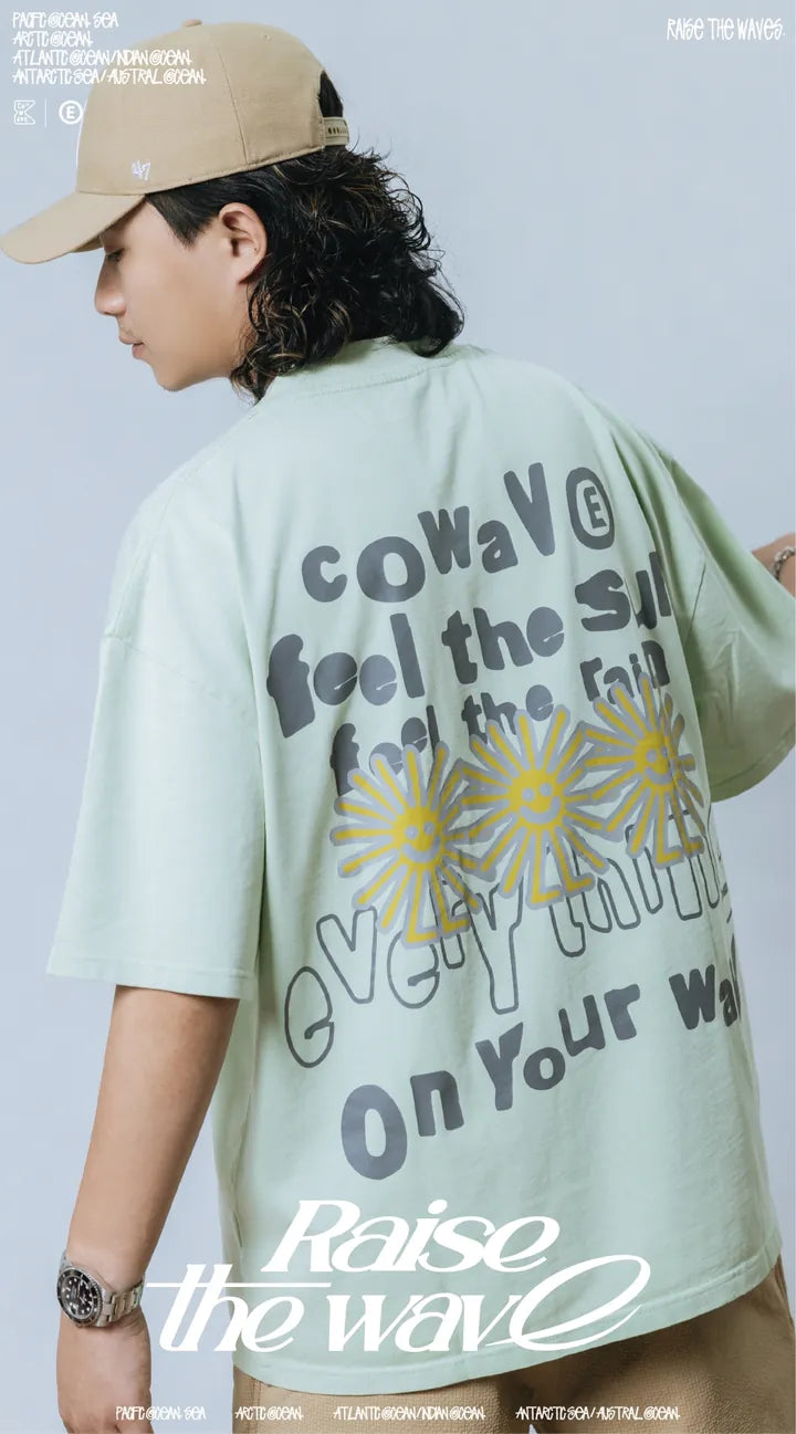 COWAVE 24SS Sunny man font tee