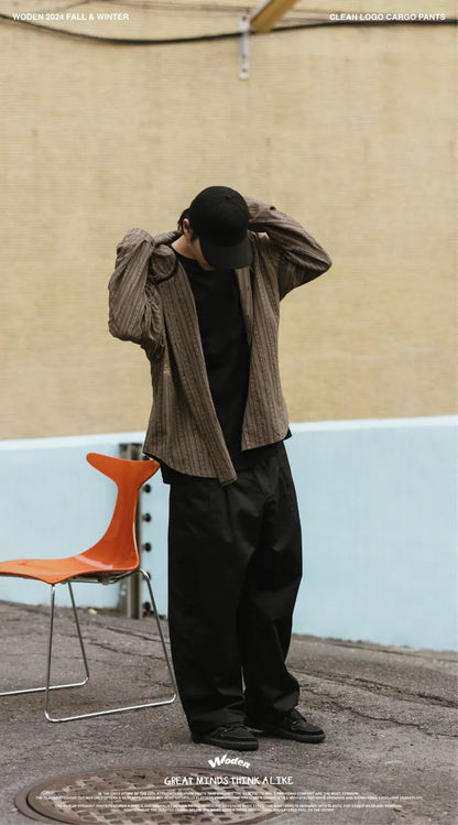 WODEN 2024 Fall & Winter 024 Clean LOGO Cargo Pants