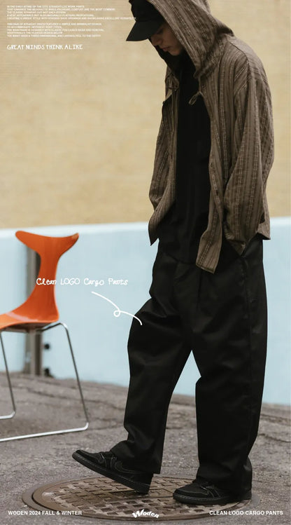 WODEN 2024 Fall & Winter 024 Clean LOGO Cargo Pants