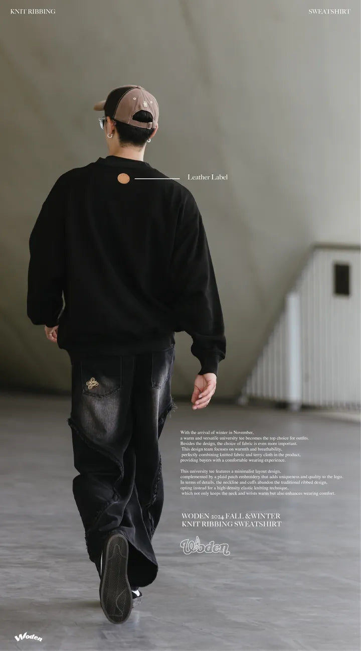 WODEN 2024 FALL &WINTER 032 KNIT RIBBING SWEATSHIRT
