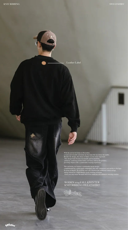 WODEN 2024 FALL &WINTER 032 KNIT RIBBING SWEATSHIRT