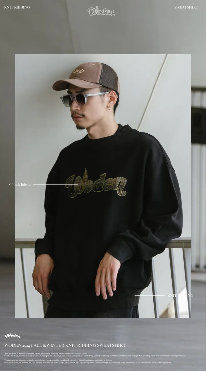 WODEN 2024 FALL &WINTER 032 KNIT RIBBING SWEATSHIRT