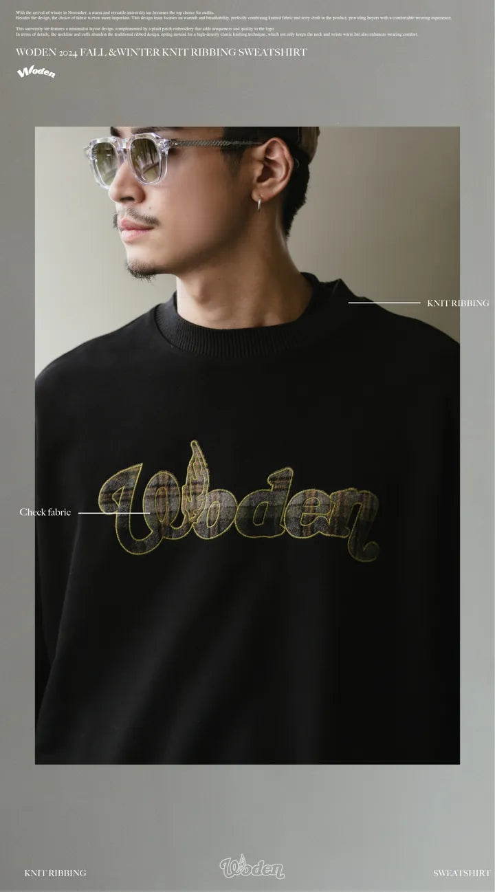 WODEN 2024 FALL &WINTER 032 KNIT RIBBING SWEATSHIRT