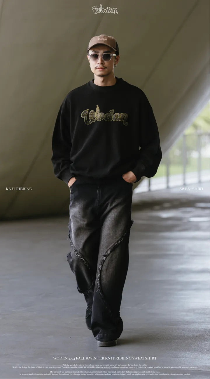 WODEN 2024 FALL &WINTER 032 KNIT RIBBING SWEATSHIRT