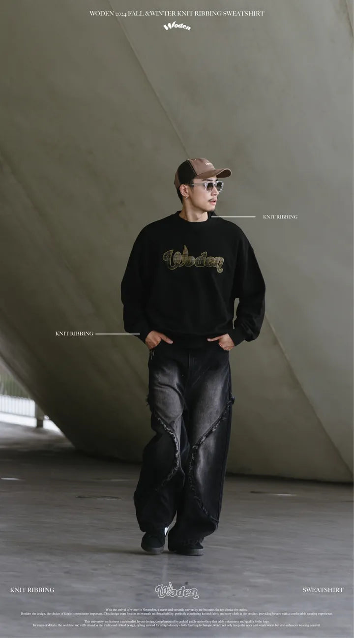 WODEN 2024 FALL &WINTER 032 KNIT RIBBING SWEATSHIRT