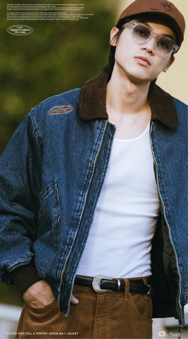 WODEN 2024 FALL & WINTER 031 DENIM MA-1 JACKET