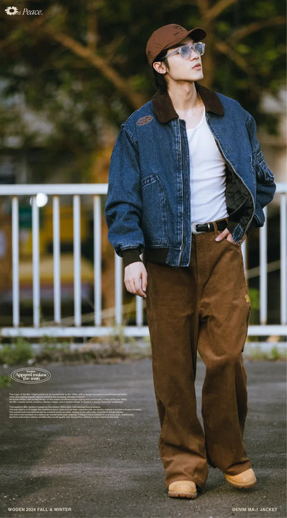 WODEN 2024 FALL & WINTER 031 DENIM MA-1 JACKET