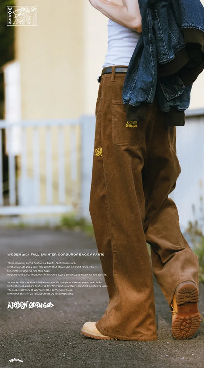 WODEN 2024 FALL &WINTER 033 CORDUROY BAGGY PANTS