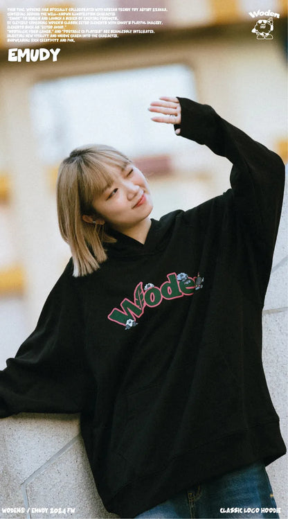 WODEN® / Emudy 2024 Fall & Winter 040 Classic LOGO Hoodie