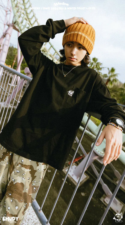 WODEN® / Emudy 2024 Fall & Winter 038 Pocket L/S Tee