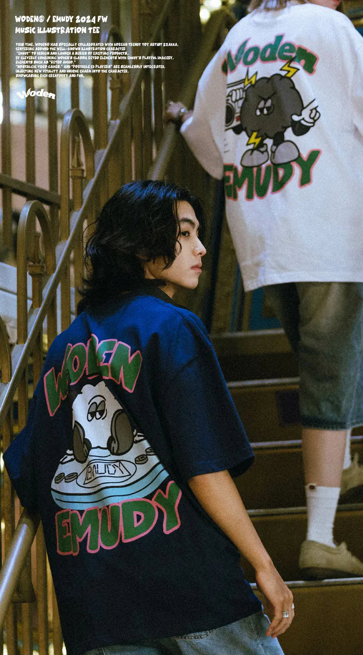 WODEN® / Emudy 2024 Fall & Winter 037 Music illustration Tee
