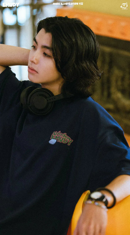 WODEN® / Emudy 2024 Fall & Winter 037 Music illustration Tee