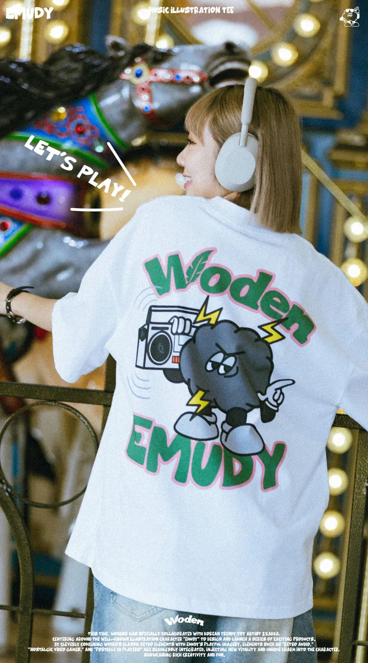 WODEN® / Emudy 2024 Fall & Winter 037 Music illustration Tee