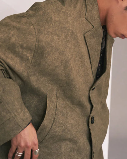 P.B.P LOOSE-FIT WASHED BLAZER