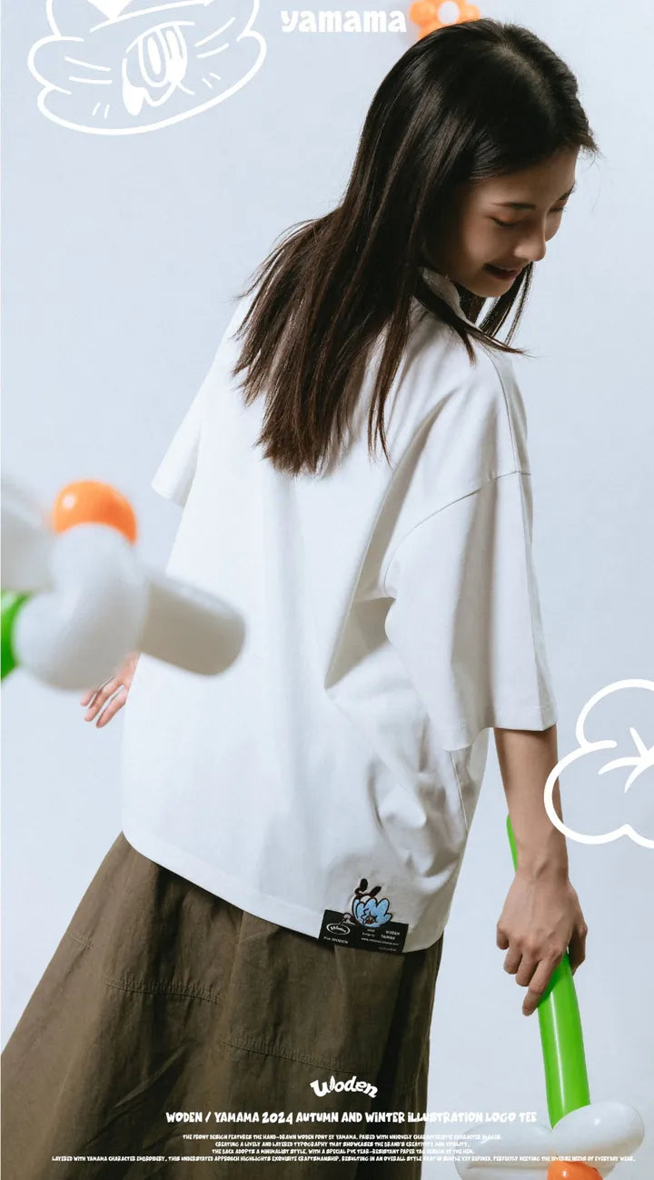 WODEN 2025 Spring & Summer YAMAMA illustration LOGO Tee
