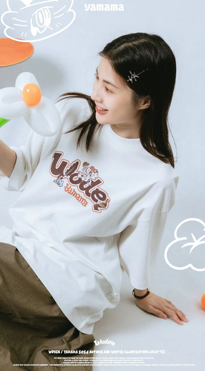 WODEN 2025 Spring & Summer YAMAMA illustration LOGO Tee
