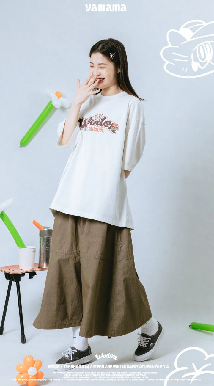 WODEN 2025 Spring & Summer YAMAMA illustration LOGO Tee
