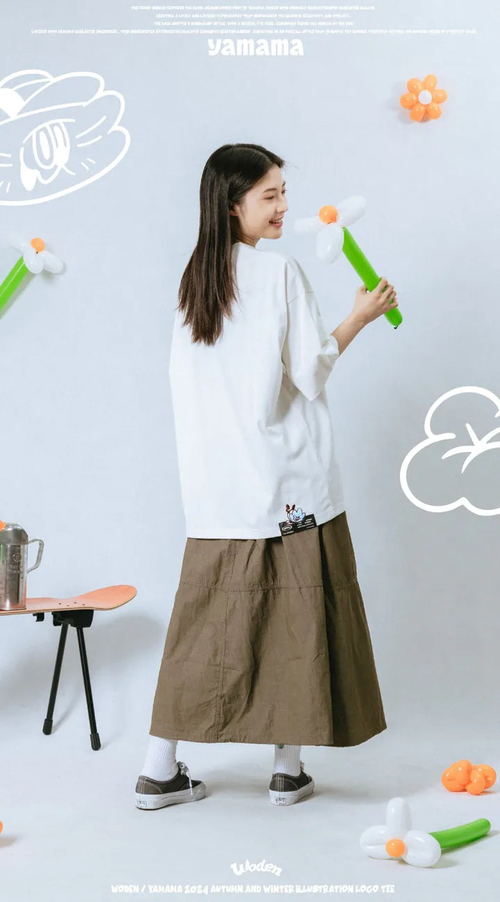 WODEN 2025 Spring & Summer YAMAMA illustration LOGO Tee