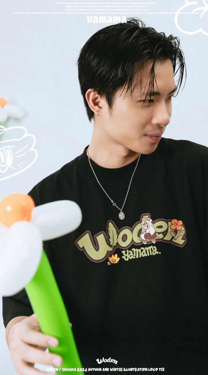 WODEN 2025 Spring & Summer YAMAMA illustration LOGO Tee