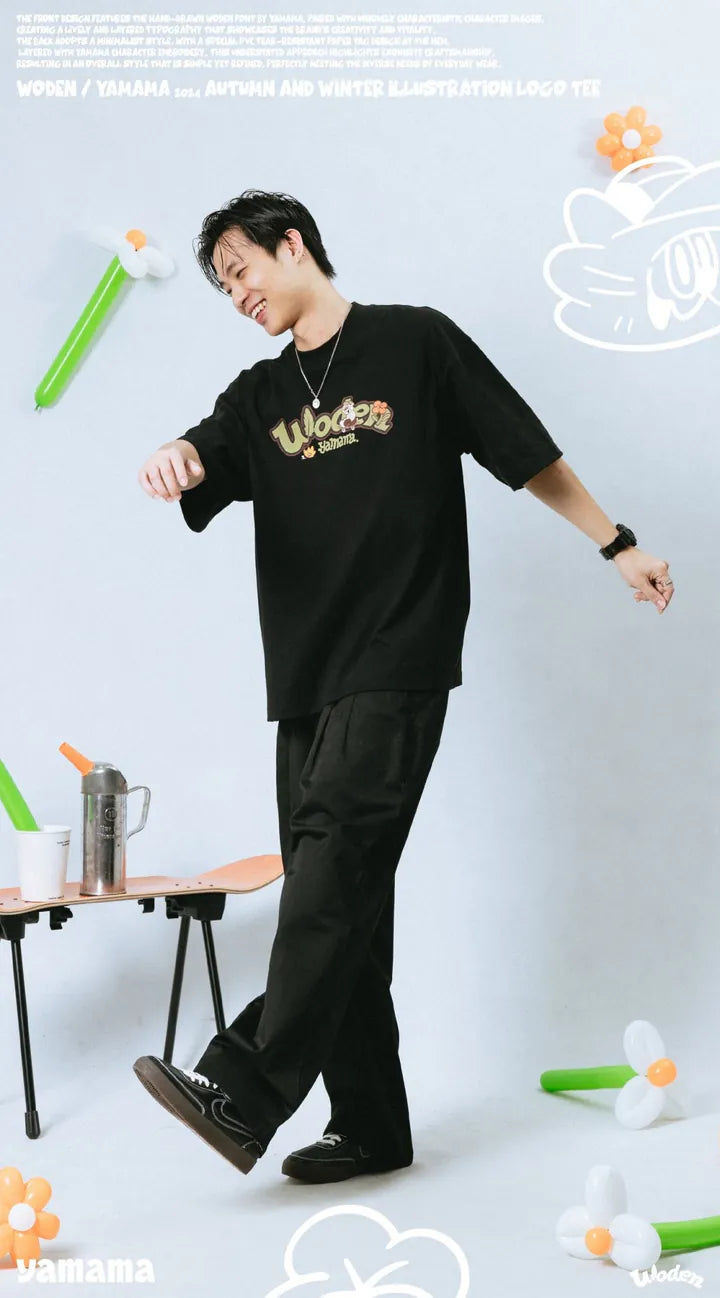 WODEN 2025 Spring & Summer YAMAMA illustration LOGO Tee