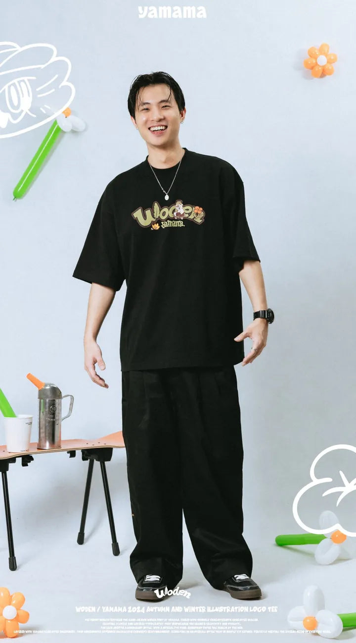 WODEN 2025 Spring & Summer YAMAMA illustration LOGO Tee